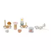 Janod Sweet Cocoon Comboio magnético de empilhar Caracol Brinquedo de puxar com blocos e chocalho, 12m+