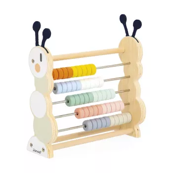 Janod Sweet Cocoon Brinquedo de contar ábaco Lagarta