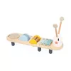 Janod Sweet Cocoon Mesa de atividades musical - Design verme, 5 instrumentos, madeira FSC, a partir dos 12 meses