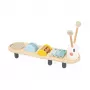 Janod Sweet Cocoon Mesa de atividades musical - Design verme, 5 instrumentos, madeira FSC, a partir dos 12 meses