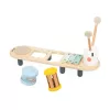 Janod Sweet Cocoon Mesa de atividades musical - Design verme, 5 instrumentos, madeira FSC, a partir dos 12 meses