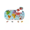 Janod Mapa-múndi Puzzle magnético de 28 peças