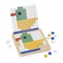 Janod Puzzle de mosaico de madeira Simetria e codificação 4em1 5+