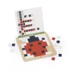 Janod Puzzle de mosaico de madeira Simetria e codificação 4em1 5+