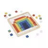 Janod Puzzle de mosaico de madeira Simetria e codificação 4em1 5+
