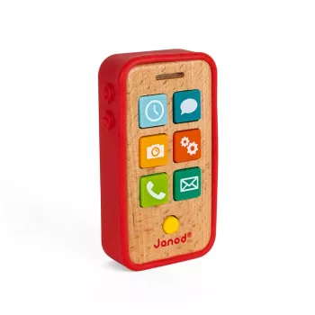 Janod Telefone de brinquedo de madeira com sons J05334