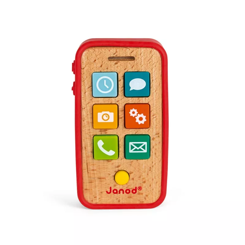 Janod Telefone de brinquedo de madeira com sons J05334