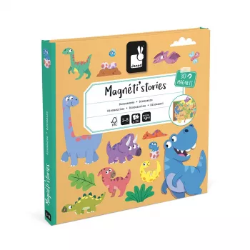 Janod Magneti'stories Dinossauros Caixa magnética de histórias