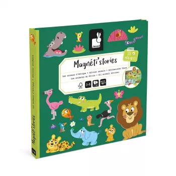 Janod Magneti'stories Animais africanos Caixa magnética de histórias