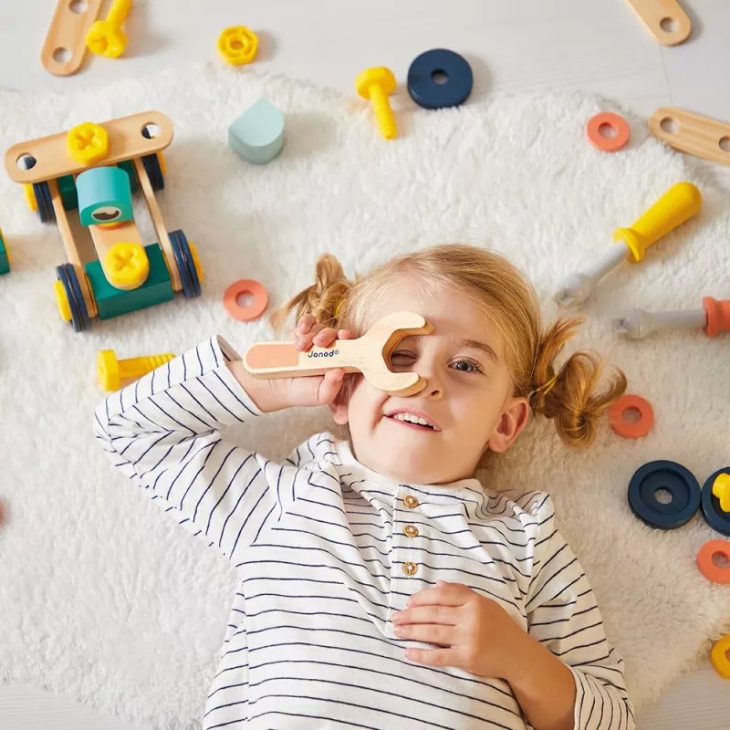 Janod Brico'kids Conjunto de Construção 100 Peças a partir de 3 Anos