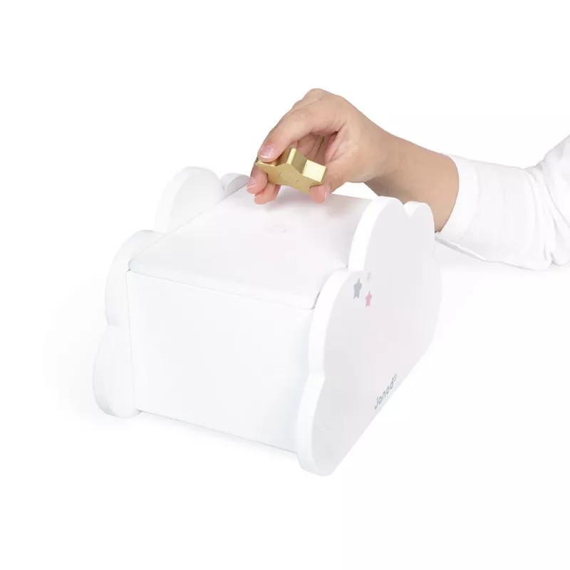 Janod Caixa de Música e Jóias Unicórnio com Espelho, Colar e Pulseira 3+