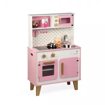 Janod Candy Chic Grande Cozinha de Brincar de Madeira com Som