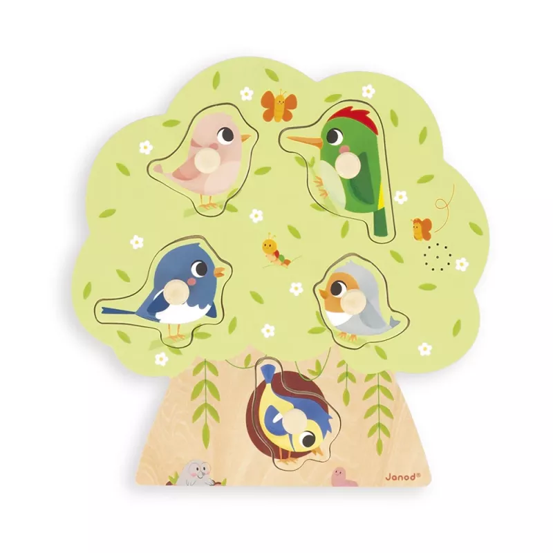 Janod Puzzle Musical Sons de Aves 18m+