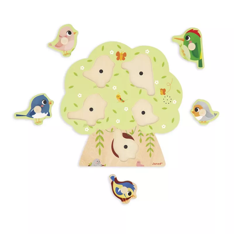Janod Puzzle Musical Sons de Aves 18m+