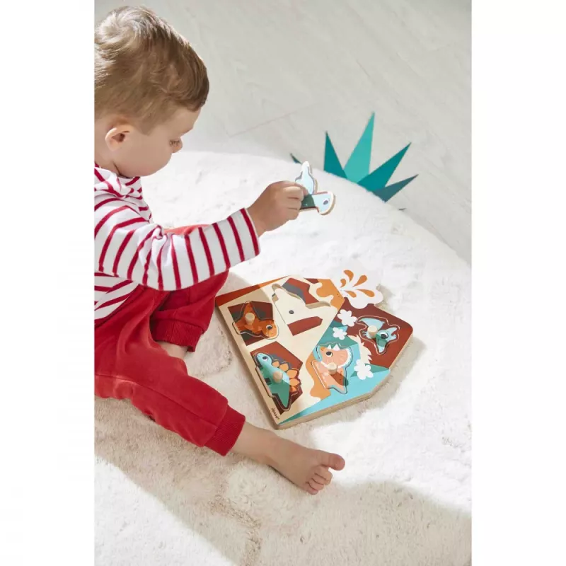 Janod Puzzle Musical Dinossauros 18m+