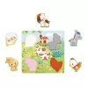 Janod Puzzle Sensorial de Madeira Pure Animais da Quinta 7 Peças