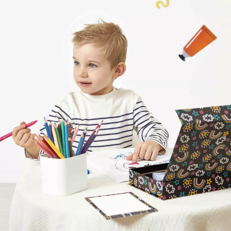 Janod Caixa de Pintura Conjunto de Arte 42 Peças para Crianças a partir de 3 Anos