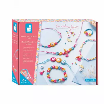 Janod Conjunto de Criação de Bijutaria DIY Contas de Flores 6+