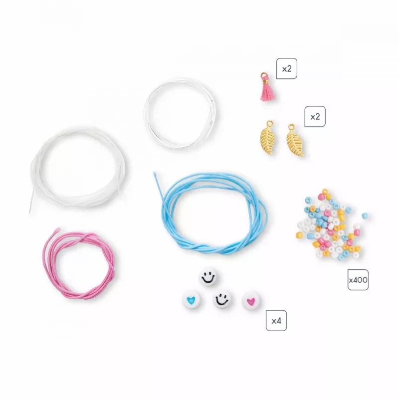 Janod Conjunto de Criação de Bijutaria DIY Contas de Flores 6+