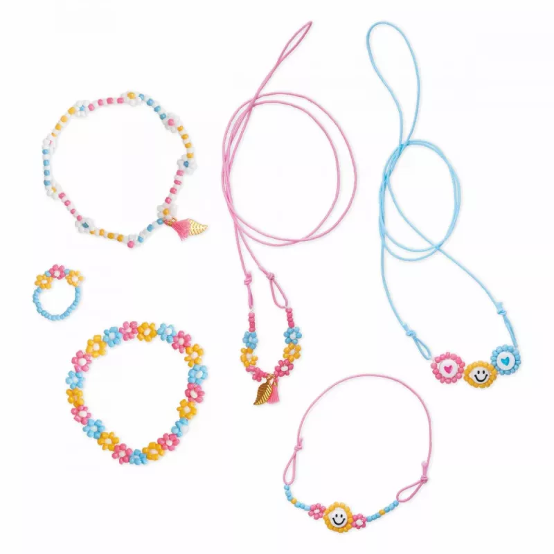 Janod Conjunto de Criação de Bijutaria DIY Contas de Flores 6+
