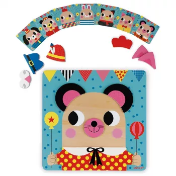 Janod Puzzle Magnético de Madeira Animais J08035