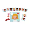 Janod Puzzle Magnético Emoções - 27 Peças, Brinquedo de Madeira para Promover a Inteligência Emocional, a partir dos 3 Anos