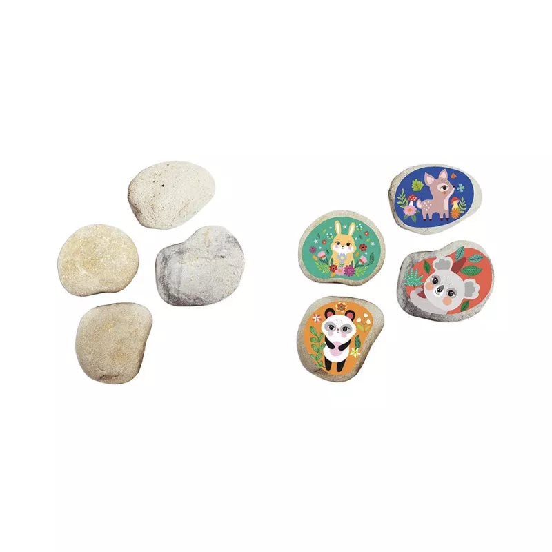 Janod Conjunto Criativo Pedras Decorativas 4 Unidades Pequenos Animais 6+