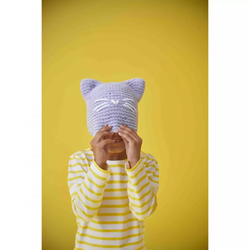 Janod Conjunto Criativo de Tricô - Gorro Gatinho para Crianças a partir dos 8 Anos