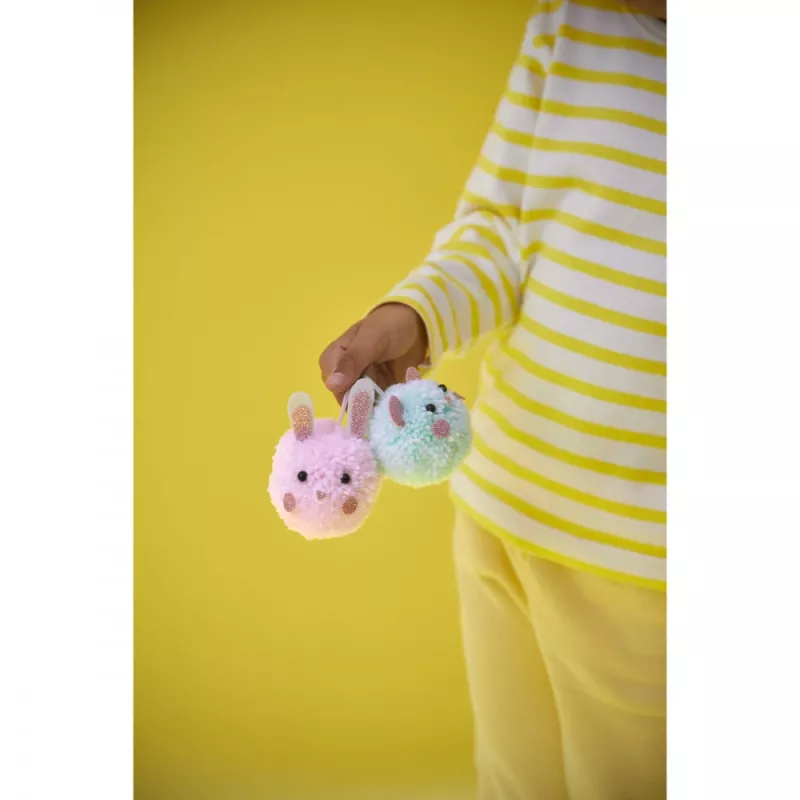 Janod Conjunto de Trabalhos Manuais Pom-Pom - 2 Pequenos Animais - a partir dos 7 Anos