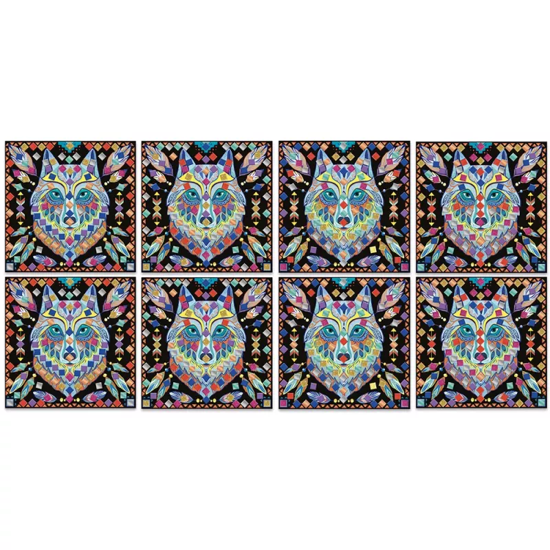 Janod Conjunto Criativo de Mosaico Mandala Party Friends 5-8 Anos