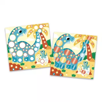 Janod My Arts & Crafts Kit Criativo de Arte com Autocolantes 3+ com Autocolantes Redondos Metálicos