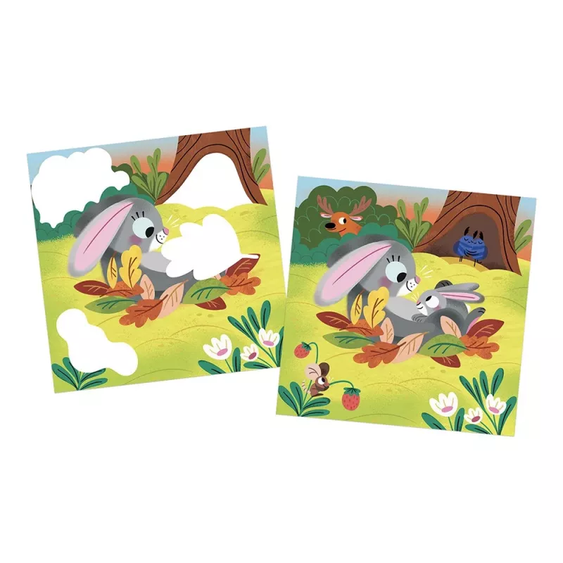 Janod My Arts & Crafts Livro de Pintar com Água Reutilizável - Animais Fofos - a partir dos 18 Meses