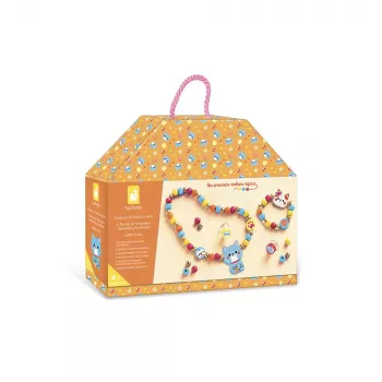 Janod Conjunto de Criação de Bijutaria de Madeira DIY Gatinhos 4+