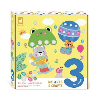 Janod My Arts & Crafts Kit Criativo de Trabalhos Manuais com Strass Grandes