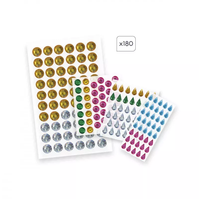 Janod My Arts & Crafts Kit Criativo de Trabalhos Manuais com Strass Grandes