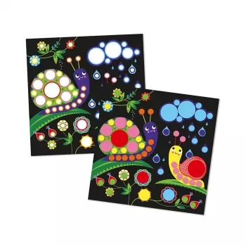 Janod My Arts & Crafts Conjunto Criativo de Autocolantes Redondos Multicoloridos