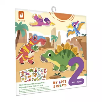 Janod My Arts & Crafts Conjunto de Autocolantes Reutilizáveis Dinossauro para Bebés 2+
