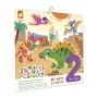 Janod My Arts & Crafts Conjunto de Autocolantes Reutilizáveis Dinossauro para Bebés 2+