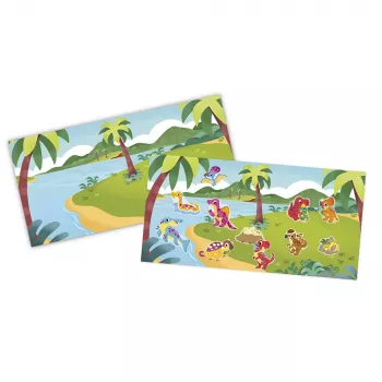 Janod My Arts & Crafts Conjunto de Autocolantes Reutilizáveis Dinossauro para Bebés 2+