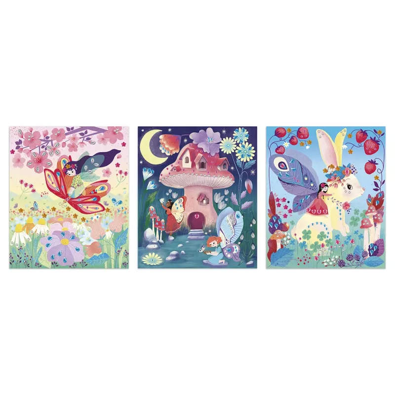 Janod Magic Fairies Kit de Arte com Strass 5+