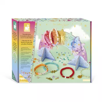Janod Conjunto de Criação de Pulseiras DIY com Suporte - Pulseira para Cada Dia da Semana 7+