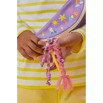 Janod Conjunto Criativo DIY Bag Charm para Porta-chaves, Conjunto de Bricolage em Feltro, a partir de 7 anos