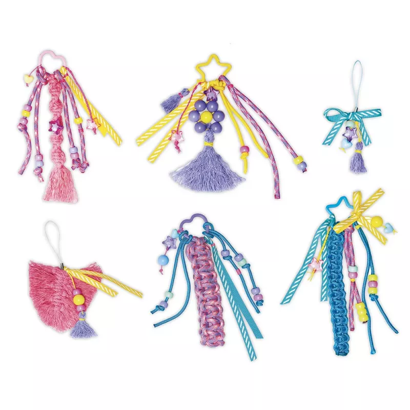 Janod Conjunto Criativo DIY Bag Charm para Porta-chaves, Conjunto de Bricolage em Feltro, a partir de 7 anos