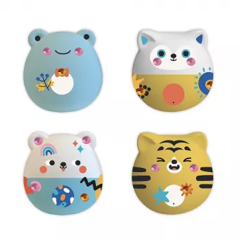 Janod Conjunto Criativo Figuras de Animais em Gesso Decoração 4 unid. 6+