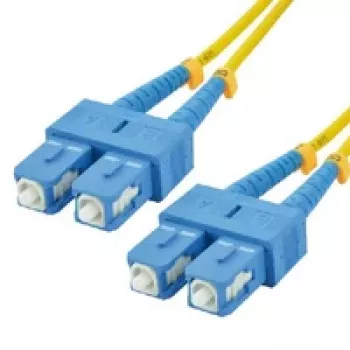 MCL Samar FJOS2/SCSC-1M Cabo de fibra ótica OS2 monomodo simplex SC/SC 1 m amarelo