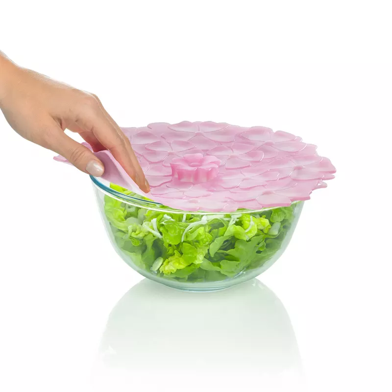 Tampa de silicone Charles Viancin GERANIUM 23cm Rosa