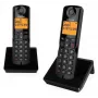 Alcatel S280 DUO Telefone sem fios DECT com atendedor de chamadas - 2 auscultadores, preto