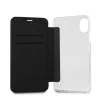 Karl Lagerfeld KLFLBKPXKSB Capa tipo livro Signature Glitter para iPhone X/Xs, preto