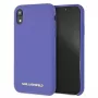 Karl Lagerfeld KLHCI61SLVOG Capa rígida em silicone para Apple iPhone Xr - violeta