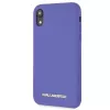 Karl Lagerfeld KLHCI61SLVOG Capa rígida em silicone para Apple iPhone Xr - violeta